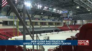 new clear bag policy in effect at heartland events center