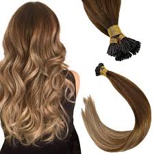 Dark brown hair is a sultry and gorgeous shade that works on a variety of skin tones. China Professional Salon Fusion Remy Hair Extensions Dark Brown To Medium Brown With Medium Blonde Balayage Natural Straight Hair I Tip Hair 22inch 50g Pack China Human Hair Extensions And Tape In