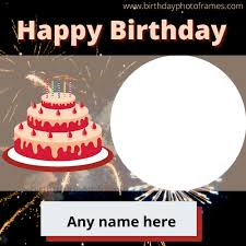 You could make a homemade thank you card, or use this technique by adding balloons, birthday cake, and so on with crayons for a lovely crayon resist birthday card! Happy Birthday Card With Name And Photo Edit Birthdayphotoframes Com