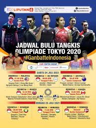 The competition at tokyo 2020 will consist of men's and women's singles, men's and women's doubles, and mixed doubles. Hasil Bulu Tangkis Olimpiade Tokyo 2020 Greysia Apriyani Kalahkan Pasangan Malaysia Bola Liputan6 Com