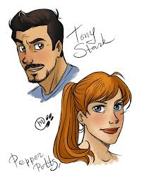 Thingsfortwwings Image Portraits Of Tony Stark And Pepper Potts Stuffed Peppers Tony Stark Fanart Tony Stark