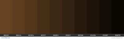 Shades Of Dark Brown Color 654321 Hex Brown Color Palette Dark Brown Color Color Hex
