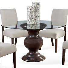 Cyrene dining table with double pedestal in stainless steel and clear glass. Tara Home Aria 60 Glass Top Dining Table Table Only Nebraska Furniture Mart