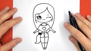 How To Draw A Cute Girl Happy Drawings Happy Drawing Kawaii Girl Drawings Emoji Drawings