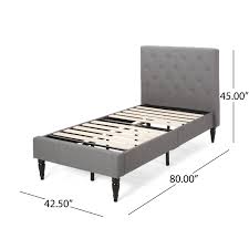 Dhp cambridge upholstered linen platform bed with under bed storage. Upholstered Twin Bed