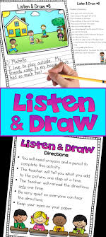 Following Directions Teachers Reads Step By Step Directions Of What To Draw In A Picture Students M First Grade Writing Elementary Reading Reading Classroom