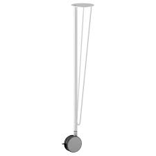 The contemporary coffee table legs work perfect for ikea tops, and many other furniture brands. Krille Leg With Caster White 271 2 70 Cm Ikea