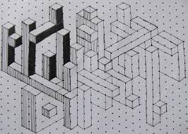 Isometric Cuboids Isometric Art Graph Paper Art Isometric Drawing