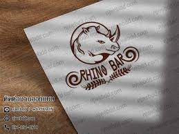 ผลงานออกแบบโลโก rhino bar ในป 2021 โลโก สวย