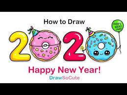 How To Draw 2020 Happy New Year Art Youtube New Year Art Happy Drawing Cute Easy Drawings
