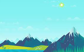Google Now Mountains Day Desktop Wallpaper Art Minimalist Wallpaper Illustration
