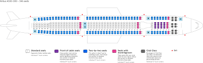Detailed Airbus A330 Seating Plan Airbus A330 300 Seats