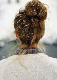 Snowy Bun Hair Styles Winter Hairstyles Beauty