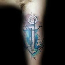 However, if you want to make your tattoo more personalized, you can add a ribbon at the bottom with your name on it, and add some watercolor effect in the background. 60 Unique Anchor Tattoos For Men Cool Design Ideas