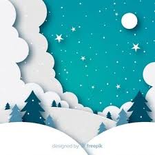 Winter Landscape Background In Paper Style Paper Cutout Art Paper Artwork 3d Paper Art