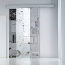 Leroy merlin mobili muro 60 cm al miglior prezzo. Porta Scorrevole Con Binario Esterno Autumn In Vetro Kit Alu L 96 X H 215 Cm Prezzi E Offerte Online Leroy Merlin Glass Doors Interior Etched Glass Door Back Painted Glass