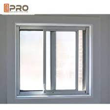 Professional double glazed window and door. Simple Modern House Aluminium Vertical Sliding Windows Balcony Curtain Vertical Sliding Aluminium Window Glass Sliding