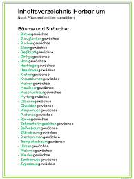Herbarium inhaltsverzeichnis übersicht materialien grundschule. Herbarium Inhaltsverzeichnis Baume Und Straucher