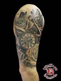 Tattoo Clock Negative Roses Family Clock Tattoo Tattoos Watch Tattoos