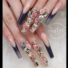 Explore our wholesale acrylic nails supplies online. Reverse French And 4d Roses All Created Chrystacle Does Nails Facebook