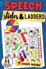 Students practice their sound on the articulation card and then move their candy. 24 Slides And Ladders Games For Print Or Teletherapy Each With A Different Sound Consonant Blen Speech Therapy Games Speech Language Therapy Speech Activities