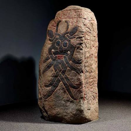 Danish runic inscription on mask stone