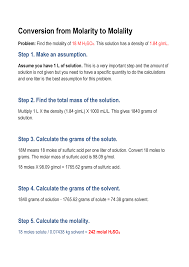 Check spelling or type a new query. Conversion Molarity To Molality Studocu