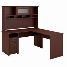 Features maximize your office space with this corner computer desk from the harbor view collection. Cabot 60w L Shaped Computer Desk With Hutch And Drawers In Harvest Cherry Bush Furniture Cab046hvc