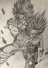 Hand drawing cartoon character chinese people and kids. Gohan And Goku Drawing Poster By Noxley Displate