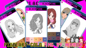 Blackpink, jisoo, rose, lisa, and jennie. Updated Blackpink Coloring By Number Blackpink Pixel Art Pc Android App Download 2021