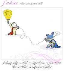 Dial A Hero A Doodle From The Jaunty Sketchbook Inspired By Superheroes Summer Movies And Classic Communication Technology Sketch Book Summer Movie Doodles