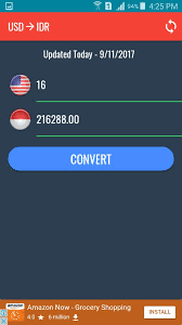 The usd united states dollar to idr indonesian rupiah conversion table and conversion steps are also listed. Usd To Idr For Android Apk Download