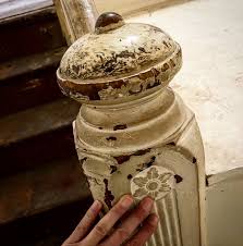 That's what i call this one because it doesn't support a stair rail. Pink Painted Lady No Twitter There S Decorative Newel Posts All The Way Up The Staircase Here S A Painted One At The Top And One That Used To Be Connected To A Landing