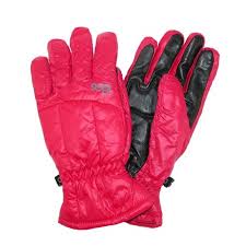 Size Large Womens Down Touch Screen Winter Glove Rose