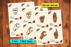 The american manual alphabet (ama) is a manual alphabet that augments the vocabulary of american sign language. Asl Alphabet Flashcards Bundle Flower American Sign Language 1045280 Educational Design Bundles