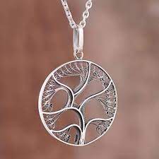 Fantastic Tree Sterling Silver Filigree Tree Pendant Necklace From Peru Ad Filigree Pendant Necklace Sterling Silver Filigree Filigree Pendant