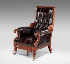 The seat and armrests are genuine leather. Wonderful William Iv Reclining Armchair Armchair Reclining Armchair Antiques