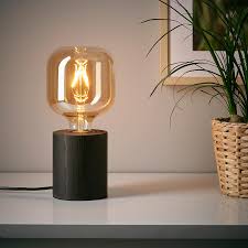 blekklint lunnom table lamp with led bulb brown ikea decorative light bulbs lamp light bulb