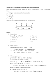 * syarat tinjauan terhadap tekuk lateral (lihat sni hal.37) tetapkan pengaku lateral diberikan di kedua ujung balok maka l=11000mm. Pdf Contoh Soal Balok Lentur Loren Salsabilla Academia Edu
