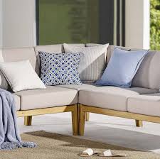 Modway Sedona Outdoor Patio Eucalyptus Wood Sectional Sofa Corner Chair In 2020 Patio Sectional Corner Chair Furniture
