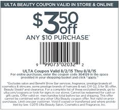 Ulta Beauty Coupon 3 50 Off Any 10 In Store Purchase With Images Ulta Coupon Beauty Coupons Ulta