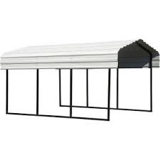 Palram Arizona 5000 Wave 9 Ft 6 In X 16 Ft 3 In X 9 Ft H Carport With Corrugated Solar Gray Polycarbonate Roof Panels 703727 The Home Depot In 2021 Steel Carports Metal Carports All Steel Carports