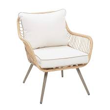 With A Deep Seat Cushion That Floats Above Its Wicker Framework Our Contemporary Armchair Appears Lighter Than Air Y Outdoor Chairs Chair Outdoor Furniture