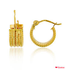 Aretes Aracadas De Oro Amarillo De 14kt Costco Mexico Oro Amarillo Oro Aretes