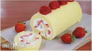 Unlike the american concept of strawberry shortcake (sweet biscuits/scones topped with strawberries and whipped cream),a japanese strawberry shortcake is a layered sponge cake with a strawberry and whipped cream filling, and whipped cream frosting. Fluffy Swiss Roll Cake Recipe Strawberry Swiss Roll