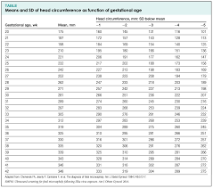 Normal Infant Head Circumference Chart Average Infant Head