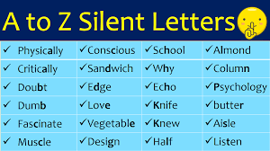 Make your own custom word search with our free generator. Silent Letters A To Z Words List With Silent Letters