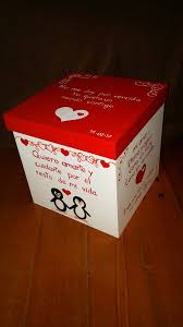Caja Regalo Aniversario 20x20x20 Cm Personalizada Sorpresas Para Novios Regalo Para Novia Manualidades Regalos Creativos Para Novio
