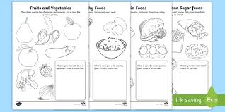 Download or print this amazing coloring page: Healthy Eating Coloring Sheets Teacher Made