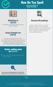 Correct Spelling For Quiche Infographic Spellchecker Net